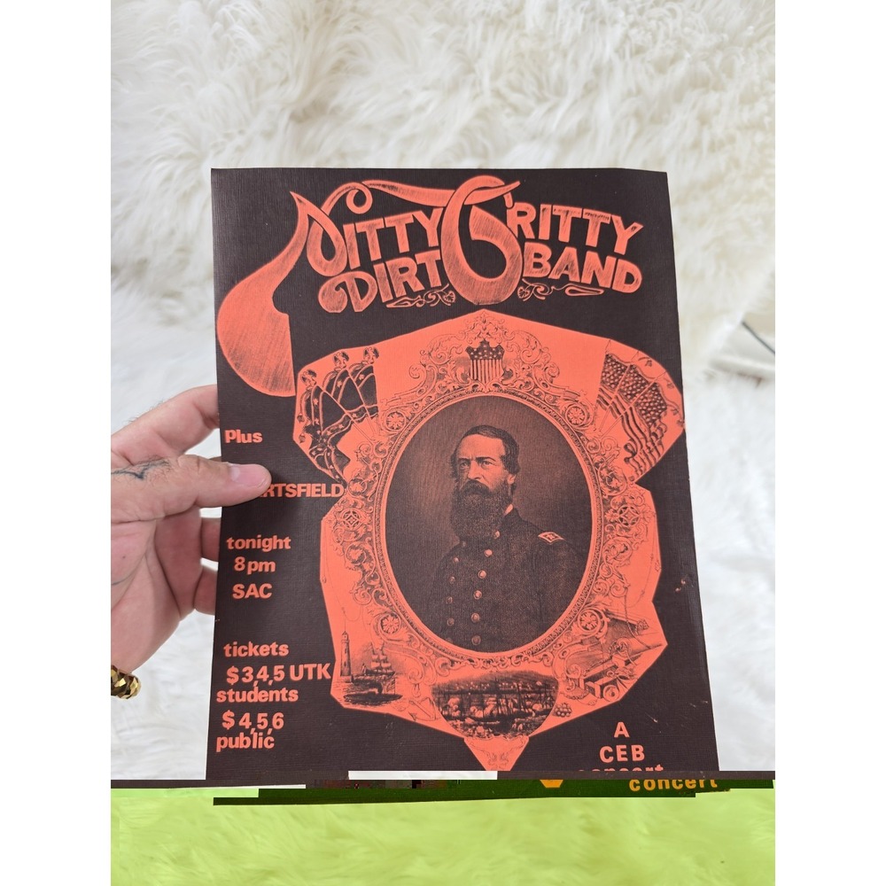 Nitty Gritty Dirt Band / Heartsfield Rare Original Promo Poster Homecoming 1974 - Picture 2 of 6